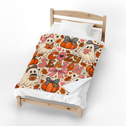 Cozy Season Halloween Plush Blanket