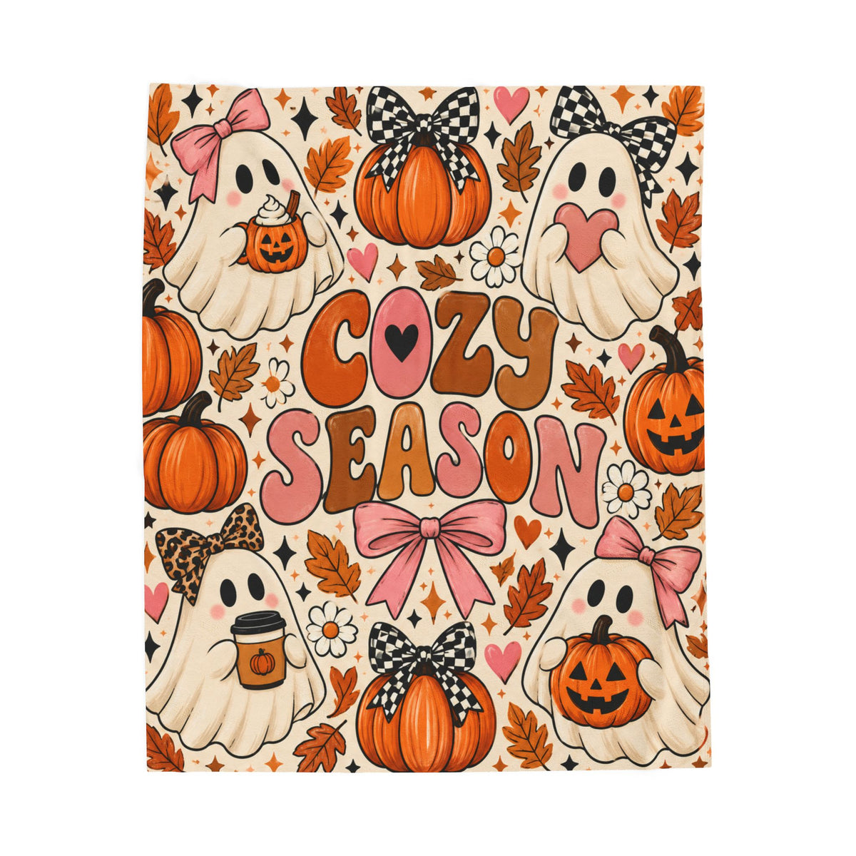 Cozy Season Halloween Plush Blanket