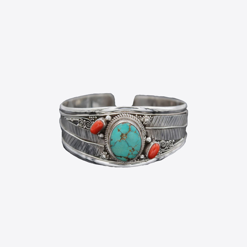 Western Turquoise Open Cuff Bracelet